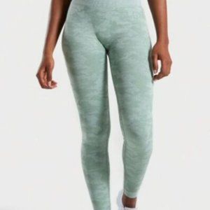 Gymshark green camo leggings size large